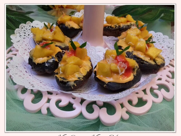 Langkah Gampang Membikin Resep  Kue Cubit Ketan Hitam Mangga yang Enak, Lezat