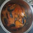 Mejillones en salsa de pimientos