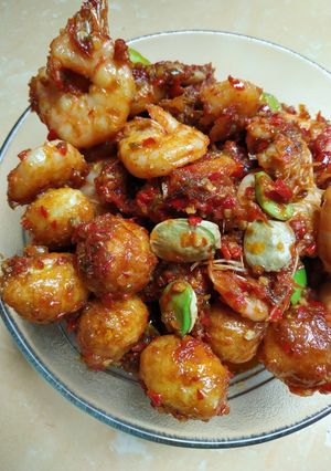 Foto resep Udang sambal pete