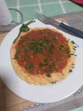 Harina de maíz con Salsa.🌽