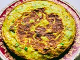 Tortilla de puerro y cebolla de verdeo
