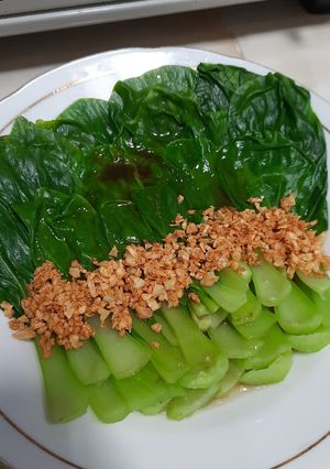 Foto resep Garlic pakcoy with oyster sauce