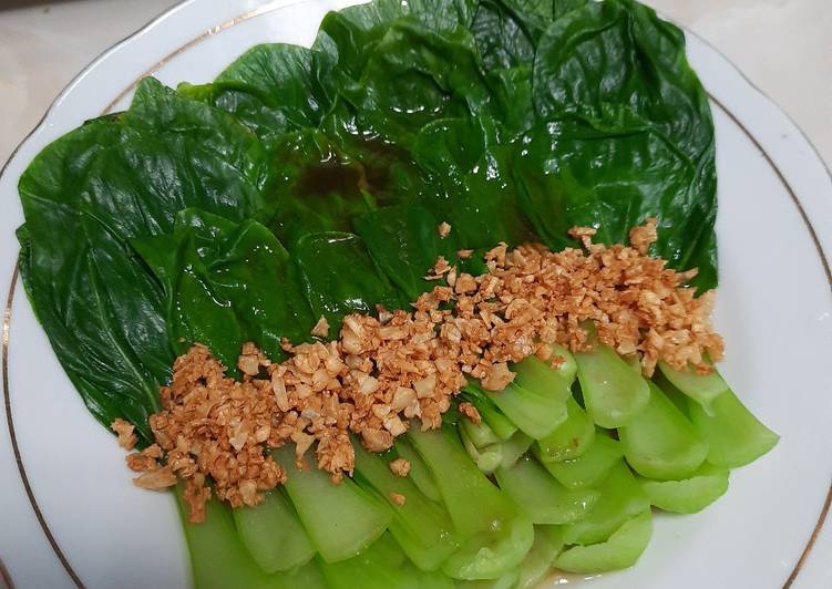 Kiat Kiat Membuat Garlic Pakcoy With Oyster Sauce Mantap Resep Us