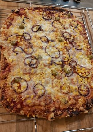 Teljes kiőrlésű pizza recept fotója