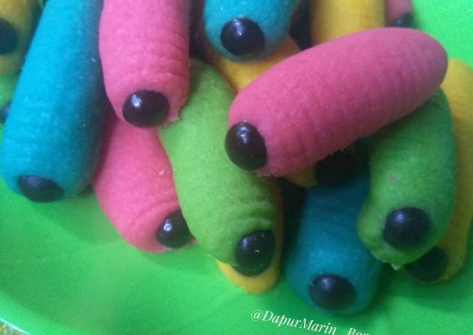 234. Caterpillar Cookies / Kue Kering Ulat Sagu