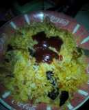 Arroz relleno con pollo