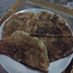 A picture of Singhara atta ka cheela.