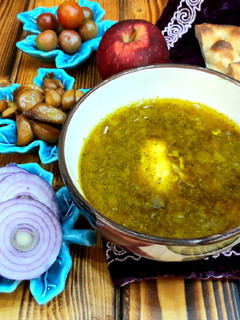 عکسی از دستور اشکنه آویشن