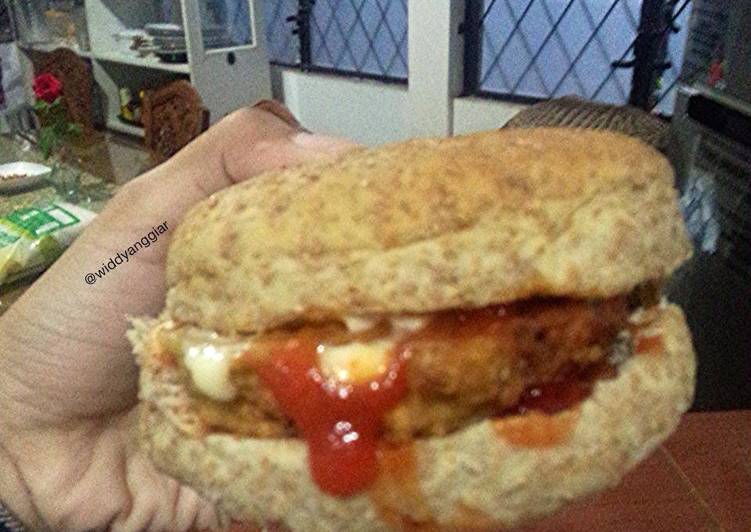 Burger tempe telur