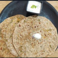 Mixed vegetable stuffed paratha A picture of Mixed vegetable stuffed paratha.