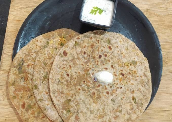 Mixed Vegetable Stuffed Paratha Recipe By Tasty Veg Cooking Cookpad