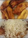 Plátano frito con queso