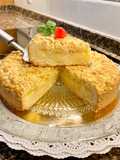 Pastel con crema y manzanas asadas “sin gluten” (Cake with cream and roasted apples “gluten-free”)