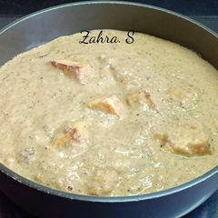 Paneer in white gravy (Shahi Paneer) A picture of Paneer in white gravy (Shahi Paneer).
