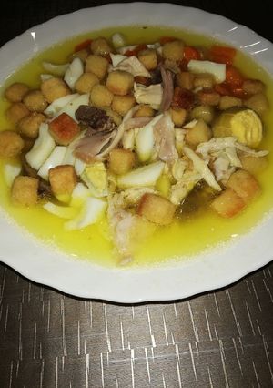 Una foto de Sopa de menudillos