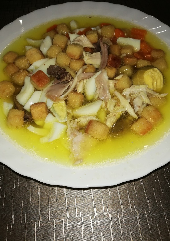 Una foto de Sopa de menudillos