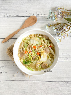 Foto resep Tumis sawi putih baso sapi