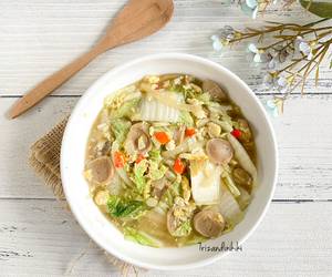 Siap Saji Tumis sawi putih baso sapi Enak Bergizi