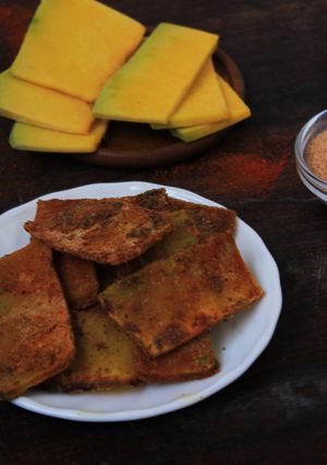A picture of Tawa Roasted Pumpkin slices    - Mangalorean.