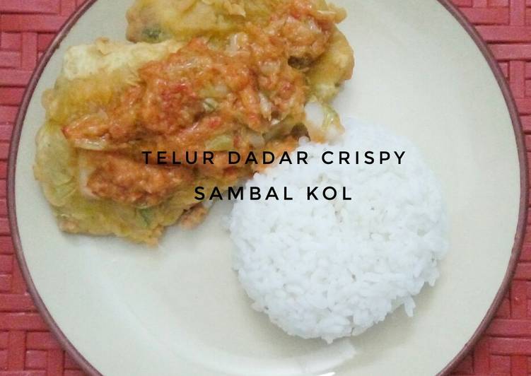 Resep Telur Dadar Crispy Sambal Kol, Enak Banget