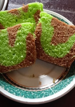 Foto resep Bolu kukus pandan coklat