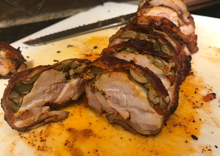 Spanish olive stuffed chicken thighs Spanish olive stuffed chicken thighs