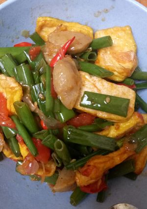 Foto resep Tumis Bunga Bawang Bakso Tahu