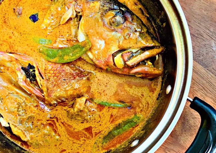 Panduan Langkah Demi Langkah Kari Kepala Ikan Masakan Makanan Melayu