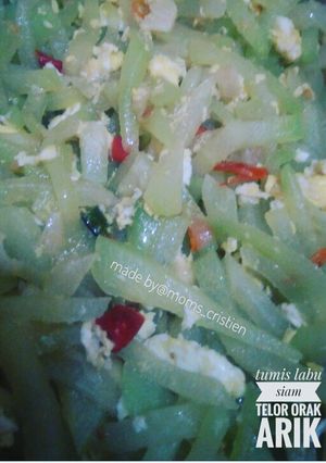 Foto resep Tumis labu siam telor orak arik