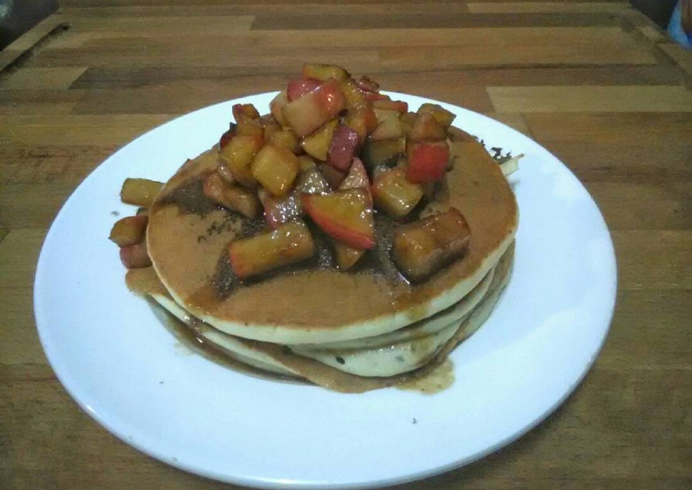 McDonald's Vanilla Smoothie Pancakes with Homemade Cinnamon-Apple Syrup