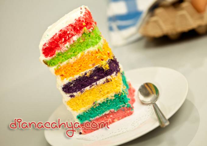 Resep Classic Rainbow Cake Oleh Diana Cahya Cookpad