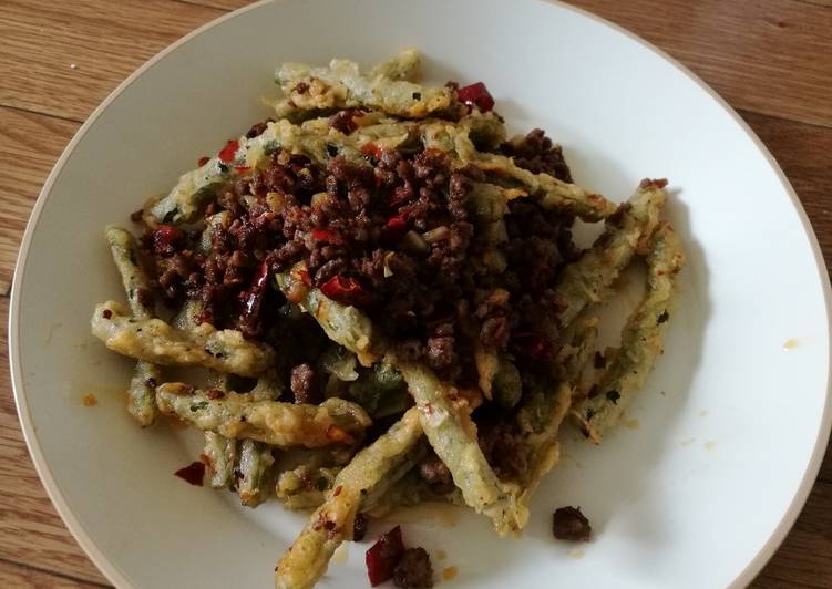 Resep Buncis crispy daging giling, Bisa Manjain Lidah