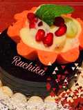 Fruit custard in tart shell
