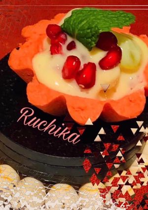 A picture of Fruit custard in tart shell.