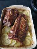 Costillas al horno con miel