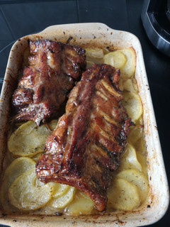Una foto de Costillas al horno con miel