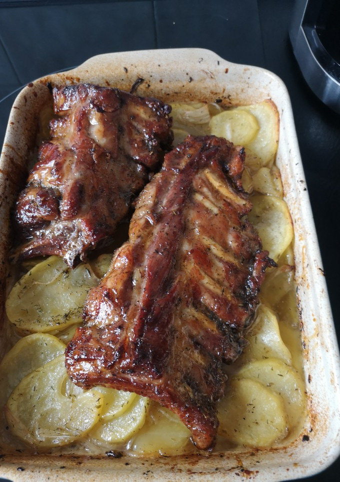 Una foto de Costillas al horno con miel