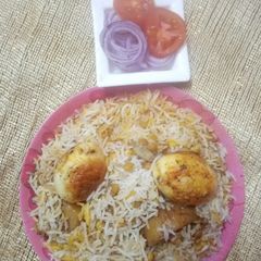 A picture of Egg Biryani.