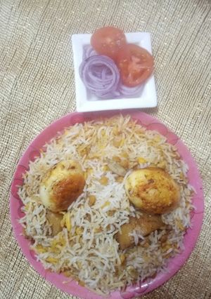 A picture of Egg Biryani.