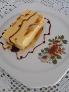 Una foto de Pudín de melocotón