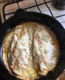 Pescado con crema de leche y Roquefort
