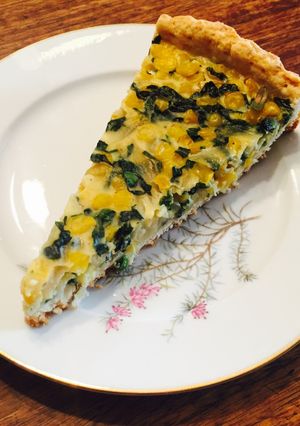 Una foto de Quiche choclo y cebolla dulce
