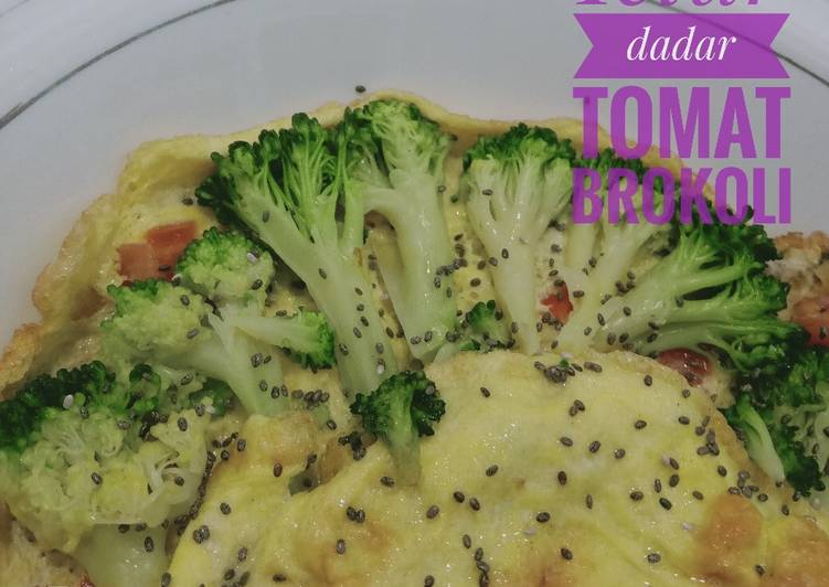 Resep Telur dadar tomat brokoli realfood, Lezat Sekali