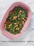 Tumis Daun Ginseng Tempe