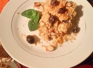 Una foto de Crumble de manzana