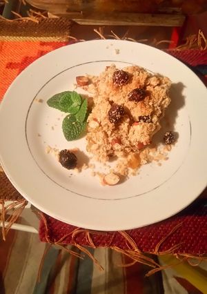Una foto de Crumble de manzana