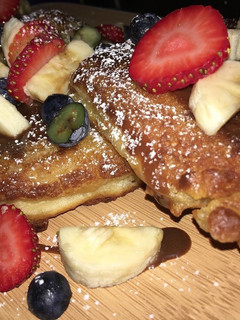 A picture of Pancakes sandwiches.