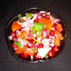 Pomegranate salsa A picture of Pomegranate salsa.