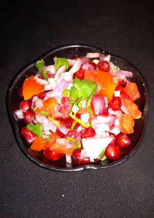 A picture of Pomegranate salsa.