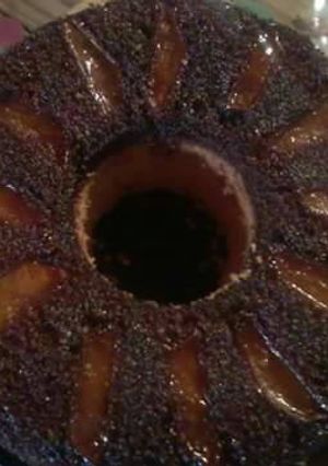 Una foto de Torta invertida de manzana